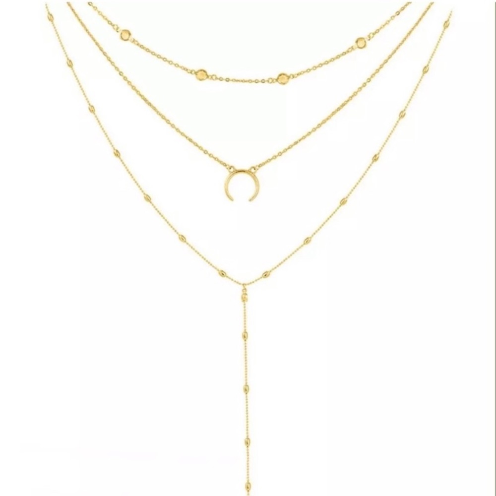 HOST PICK🌙LOVE YOU TO THE MOON AND BACK🌙LAYERED NECKLACE-CHOKER - Picture 4 of 4